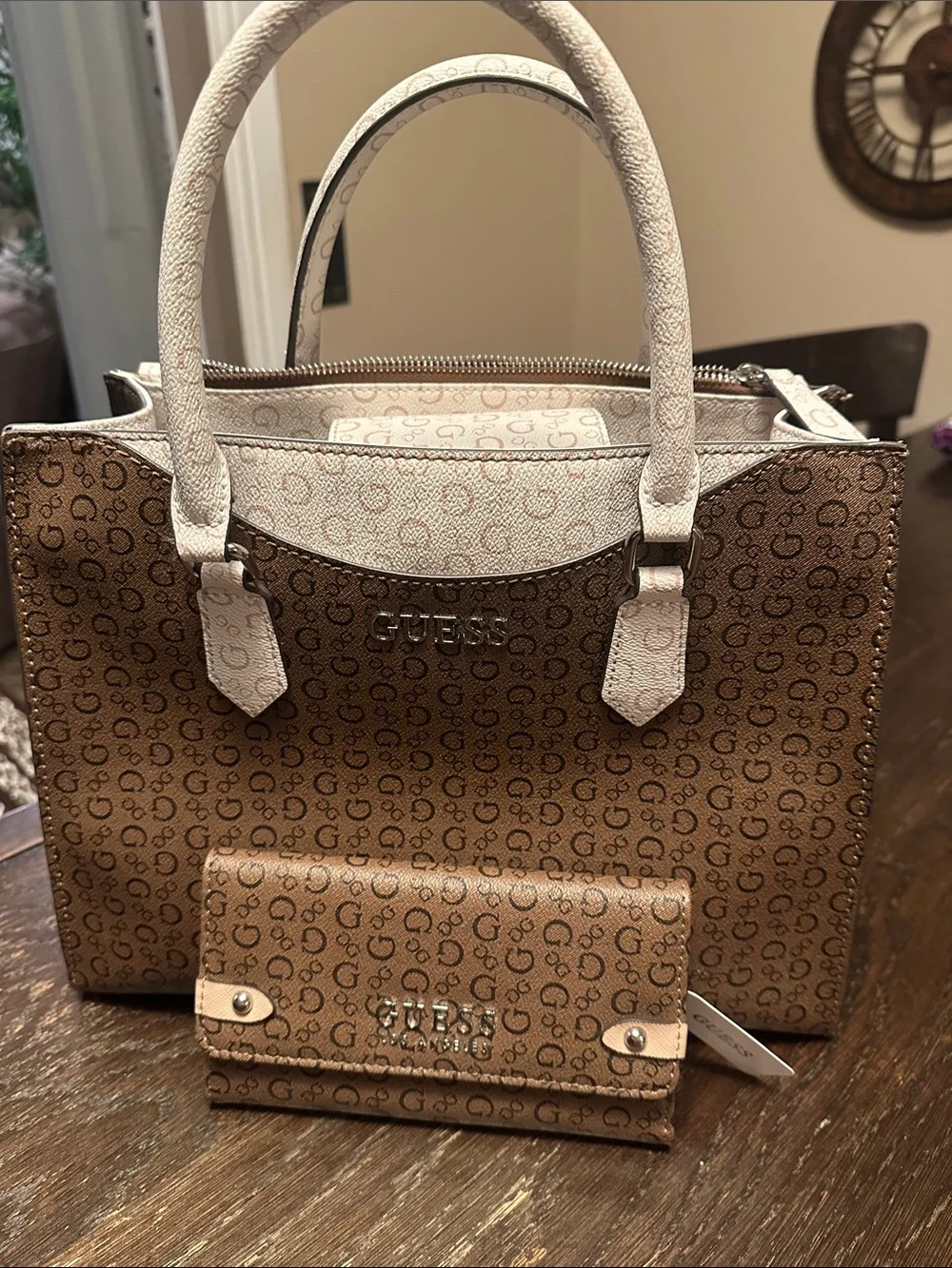 Guess monogram tote